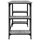 Desk Grey Sonoma 140x50x75 cm Metal and Engineered Wood 845329
