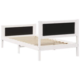 Bed Frame Light Grey 100 x 200 cm Solid Pine Wood 878423