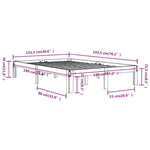 Bed Frame without Mattress White 120x190cm Small Double 810336