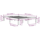 Bed Frame without Mattress White 120x190cm Small Double 810336