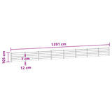 Fence Panel 8 pcs WPC and Aluminium Black 3429454