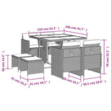 Garden Dining Set Mix Beige, Black, Light Grey 3210600