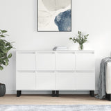 Sideboards 2 pcs High Gloss White Engineered Wood 3190183
