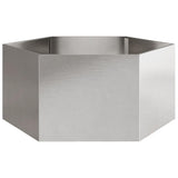 Garden Planter Hexagon 104x90x45 cm Stainless Steel 851133
