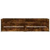 Bed Frame Smoked Oak Engineered wood, Plywood Single Bed Frame 3207354