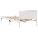 Bed Frame White 80 x 200 cm Solid Pine wood 872204