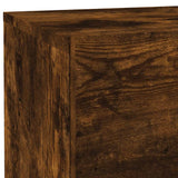 Bedside Cabinet with LED Lights Smoked Oak 70x36x40.5 cm 836781