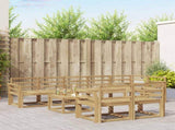 Outdoor Sofa Set 9 pcs White Solid Acacia Wood 3387838