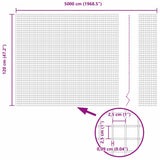 Welded Wire Fence Grey 1.2 x 50 m Steel 42005256