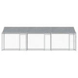 Dog Cage with Roof and Doors Grey 6x2x2 m Galvanised Steel 3209564