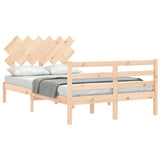 Bed Frame without Mattress Double Solid Wood 3195261