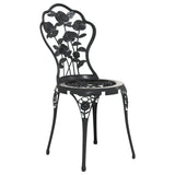 Bistro Chair Set of 2 Black Cast Aluminium Standard 317750