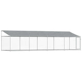 Dog Cage with Roof and Door Grey 8x2x2 m Galvanised Steel 3209570