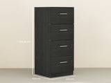 Four-Drawer Lockable Filing Cabinet - Black Wood Effect T3398P425000