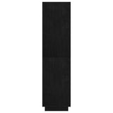 Book Cabinet/Room Divider Black 80x35x135 cm Solid Pinewood 810893