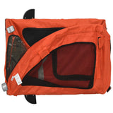 Pet Bike Trailer Orange and Grey Oxford Fabric and Iron 93984