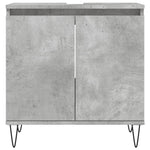 ZNTS 3 Piece Bathroom Cabinet Set Concrete Grey Engineered Wood 3187793