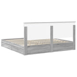 Storage Bed Grey Sonoma 200 x 200 cm Engineered Wood 3411178