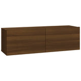 ZNTS 4 Piece TV Cabinet Set Brown Oak Engineered Wood 3114541