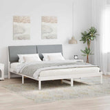 Bed frame White and light grey 200 x 200 cm Solid pine wood 3394362