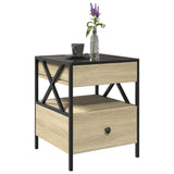 Coffee Table with Infinity LED Sonoma Oak 40x40x51 cm 847718
