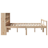 Bookcase Bed without Mattress 180x200 cm Super King Solid Wood Pine 3322022