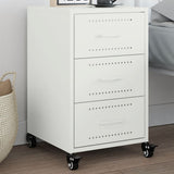 Bedside Cabinet White 36x39x59 cm Steel 846733