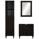 3 Piece Bathroom Furniture Set Solid Wood Mango 3310019
