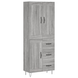 Highboard Grey Sonoma 69.5x34x180 cm Engineered Wood 3200039