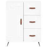 Highboard White 69.5x34x180 cm Engineered Wood 3189989