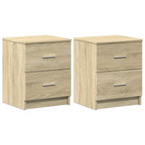 Bedside Cabinets 2 pcs with 2 Drawers Sonoma Oak 40x36x50 cm 858790