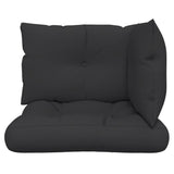 Pallet Cushions 3 pcs Black Fabric 360864