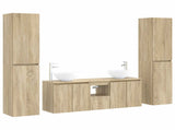 Bathroom Furniture Set 5 pcs Sonoma Oak 33 x 34.5 x 160 cm 3406025