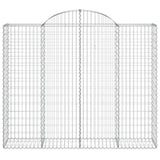 Arched Gabion Baskets 5 pcs 200x50x160/180 cm Galvanised Iron 3146386