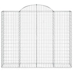 Arched Gabion Baskets 12 pcs 200x50x160/180 cm Galvanised Iron 3146393