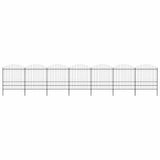Garden Fence with Spear Top Steel 1248x200 cm Black 277754