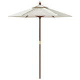 Garden Parasol with Wooden Pole Sand 196x231 cm 363159