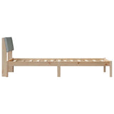 Bed frame Brown and light grey 80 x 200 cm Solid pine wood 878569