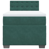 Box Spring Bed with Mattress Dark Green 80x200 cm Velvet 3286177