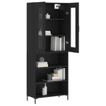 Highboard Black 69.5x34x180 cm Engineered Wood 3198722