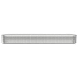 Garden Raised Bed Galvanised Steel 332x40x36 cm Silver 318887
