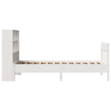 Bed Frame without Mattress White 90x200 cm Solid Wood Pine 3323231