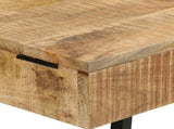 Dressing Table 105x35x75 cm Solid Rough Mango Wood and Iron 372738