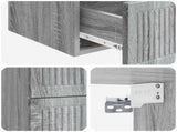 Wall-Mounted Bedside Cabinet Grey Sonoma 33 x 34.5 x 40 cm 897967