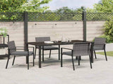 Garden Dining Set 5 pcs Grey Powder-Coated Steel 3379257