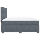 Box Spring Bed with Mattress Dark Grey 200x200 cm Velvet 3291003