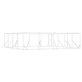 Outdoor Dog Kennel Silver 8x8x2 m Galvanised Steel 3190464