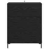 Sideboard Black Oak 69.5 x 34 x 90 cm Engineered Wood and Iron 881506
