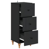 Drawer Cabinet Black 33 x 34.5 x 90 cm Engineered Wood 894156