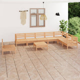 9 Piece Garden Lounge Set Solid Wood Pine 3083049